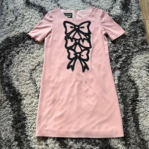 Boutique Moschino Pink Bow Printed Dress